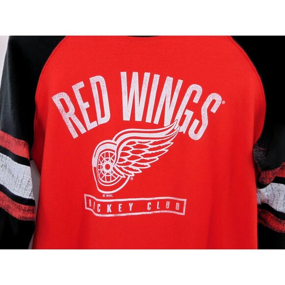 NHL Detroit Red Wings Hockey Club Shirt M Licensed Jersey Style Knit Top Graphic - Picture 2 of 4
